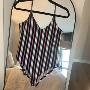 Stripped body suit